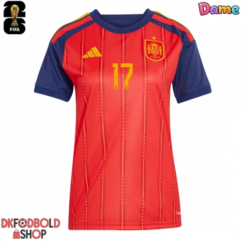 Spanien Nico Williams #17 Hjemmebanetrøje Dame VM 2026 Kort ærmer